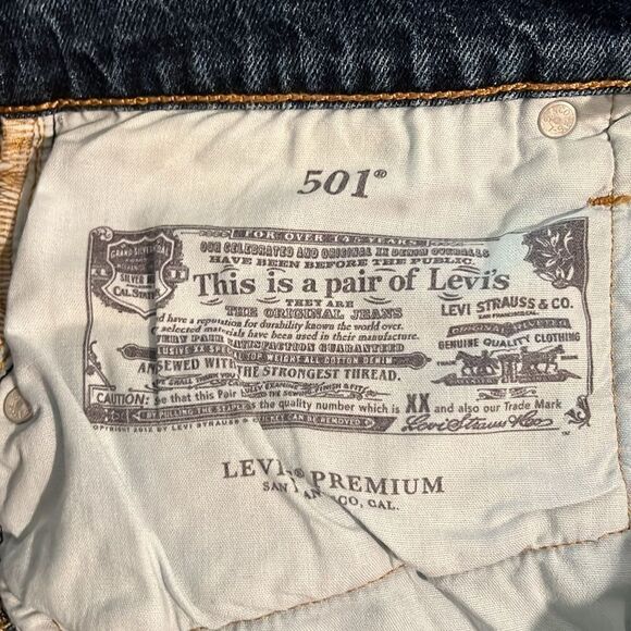 Levi’s Premium 501 ORIGINAL FIT HIGH RISE WOMEN'S SHORTS - Picture 13 of 14